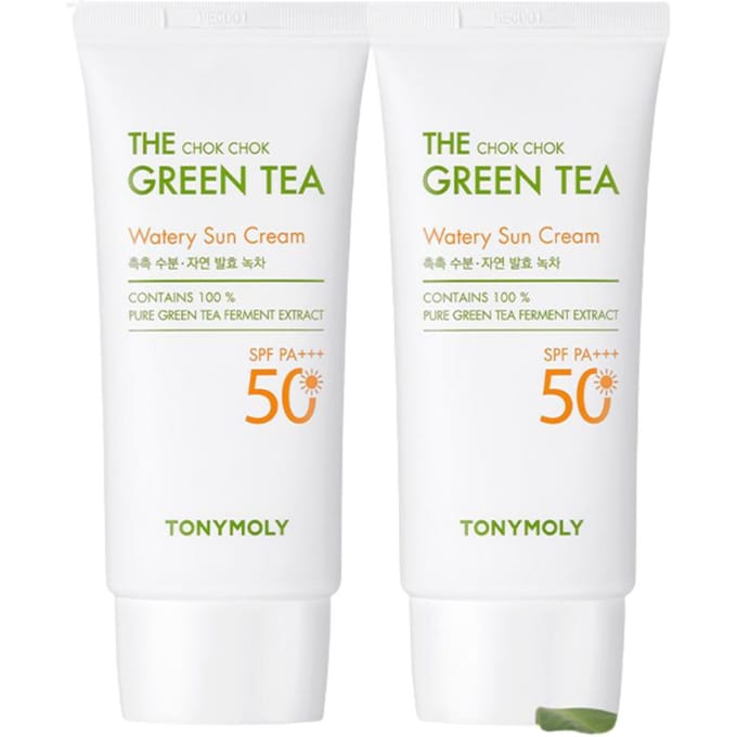 TONYMOLY The Chok Chok Groene Thee Vocht Zonnecrème Dubbele Set (50ml + 500ml)