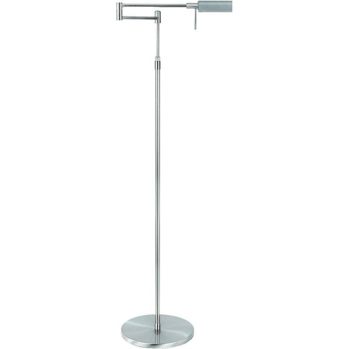 HighLight LED vloerlamp New Bari, nikkel, hoogte 139 cm, metaal, dimmer