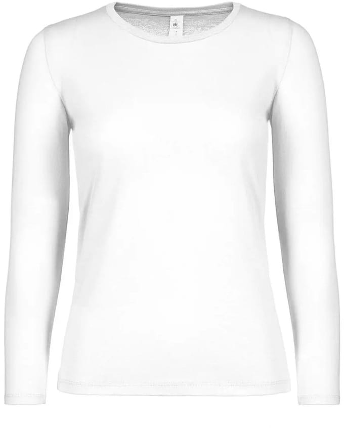 Dames-T-shirt met lange mouwen B&C E150