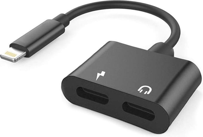Jumalu iPhone splitter - lightning splitter - audio en opladen - zwart