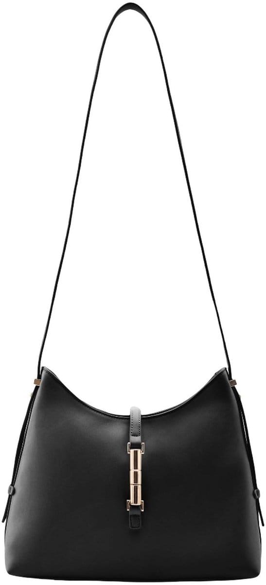 SEIDENFELT MANUFAKTUR schoudertas Loviisa Hobo Bag Black zwart