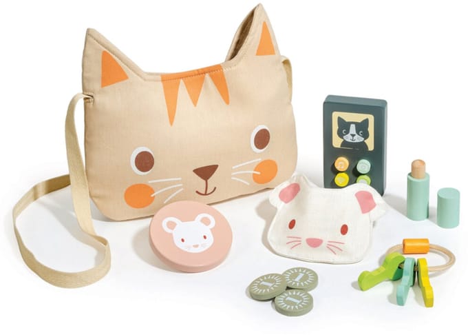 Mentari handtas voor kinderen met dierenprint - Kitten design.