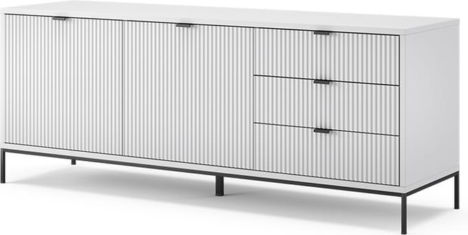 Vicco Eliza Lowboard – 150 x 60 cm met 3 laden, 2 deuren Wit