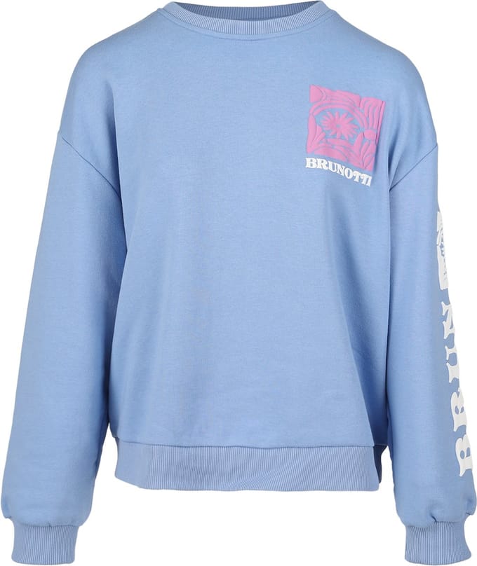 Brunotti Ari Women Sweater - Dames Trui met Puffed Sleeves - Bluebell - Pullover Dames - XS