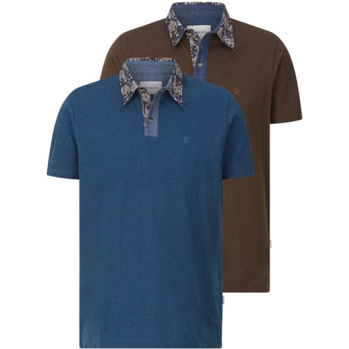 Babista herren Poloshirts, Set Van 2 - 44/46 - donkerblauw - Plus Size
