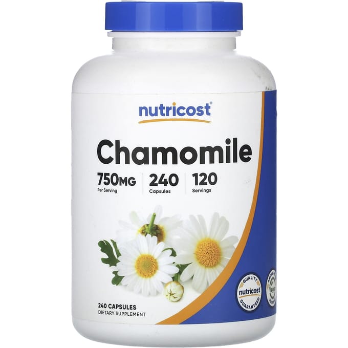 Nutricost, Kamille, 750 mg, 240 capsules (375 mg per capsule)