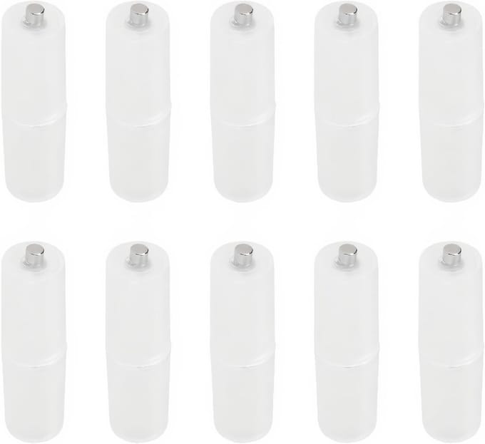 Allecto - Aaa naar Aa Batterij Converter - Transparant Abs adapter