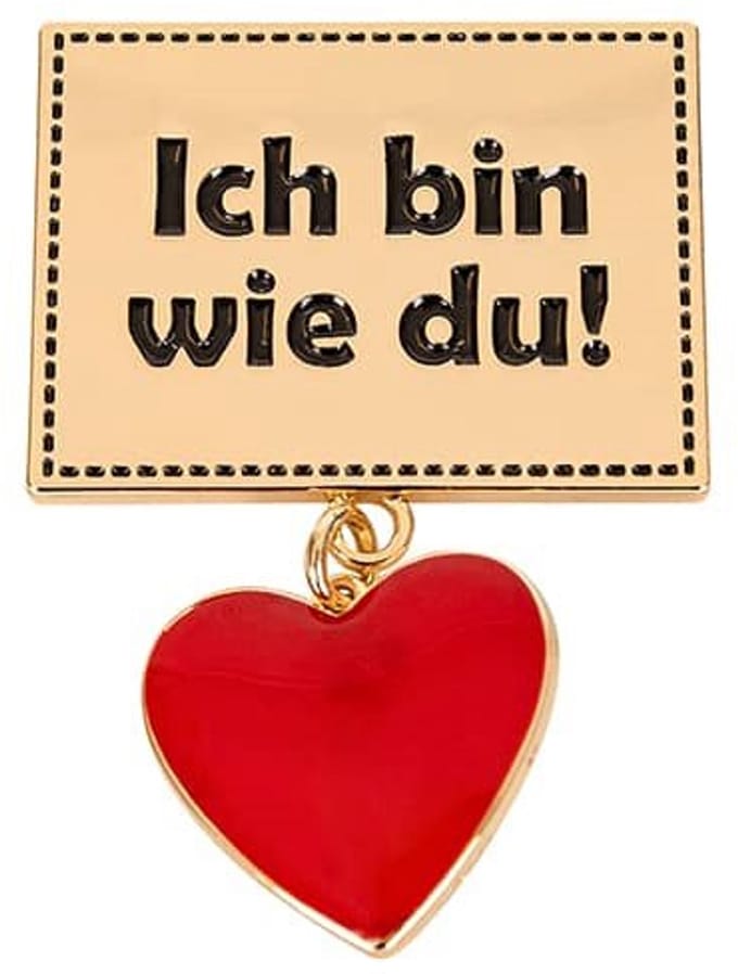 Harten badge/broche "Ich bin wie du"
