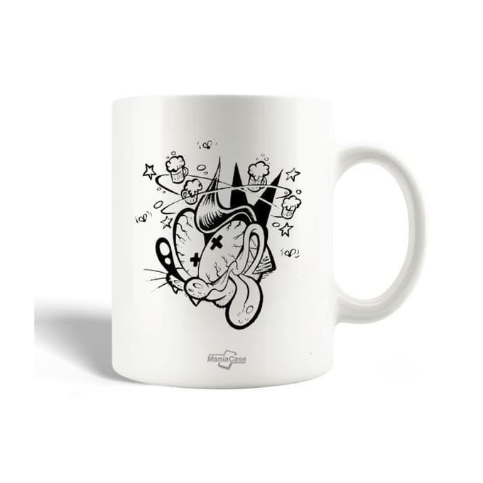 Mug en Céramique - MANIACASE - Shawn Dickinson - 30cl - Compatible Lave-Vaisselle - Blanc