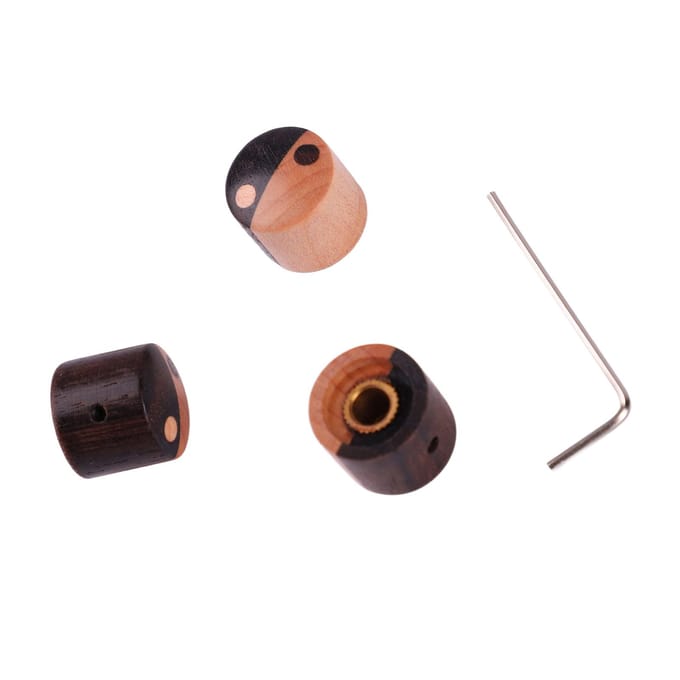 3 stuks Gitaar Bedieningsknop Past Top Hout Set Kit Instrument Accessoire voor Vervanging GD416 black
