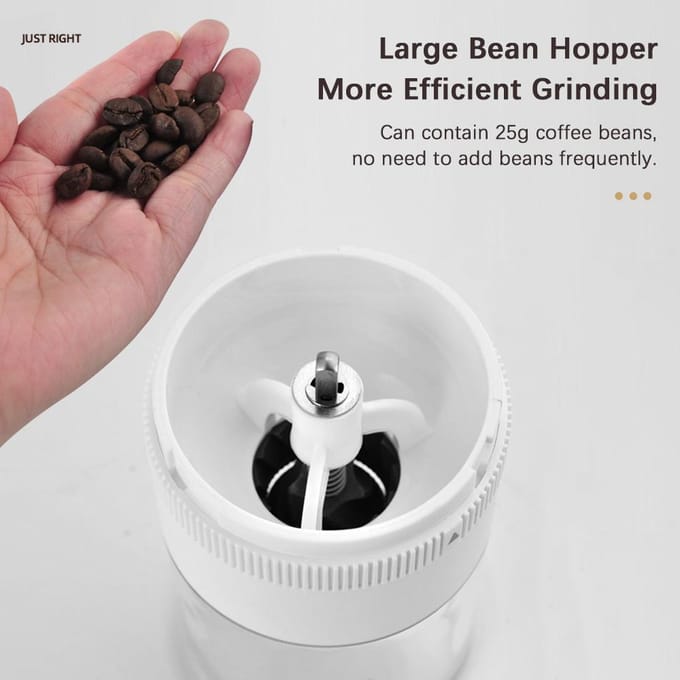 Mini moulin à café électrique Portable, avec chambre amovible de broyage fin et grossier réglable noir