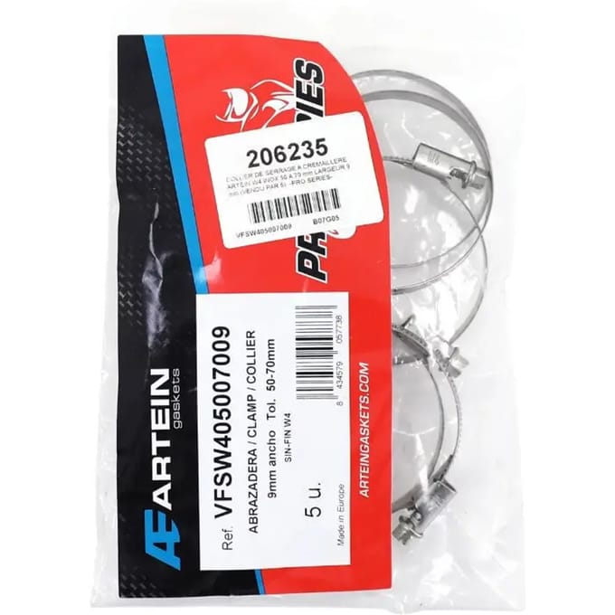 Set van 5 motorklemmen met ratelmechanisme Artein W4