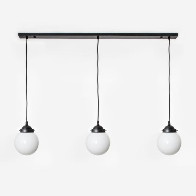 3 x Bol 15 lampen aan plafondbalk Moonlight - Art Deco Trade