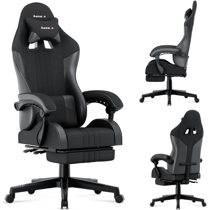 Huzaro Force 4.7 Ergonomische Gamestoel - Comfortabele Bureaustoel - Carbon Mesh