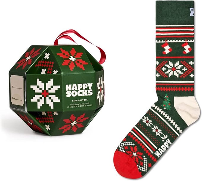 Happy Socks unisex giftbox sokken snowflake multi