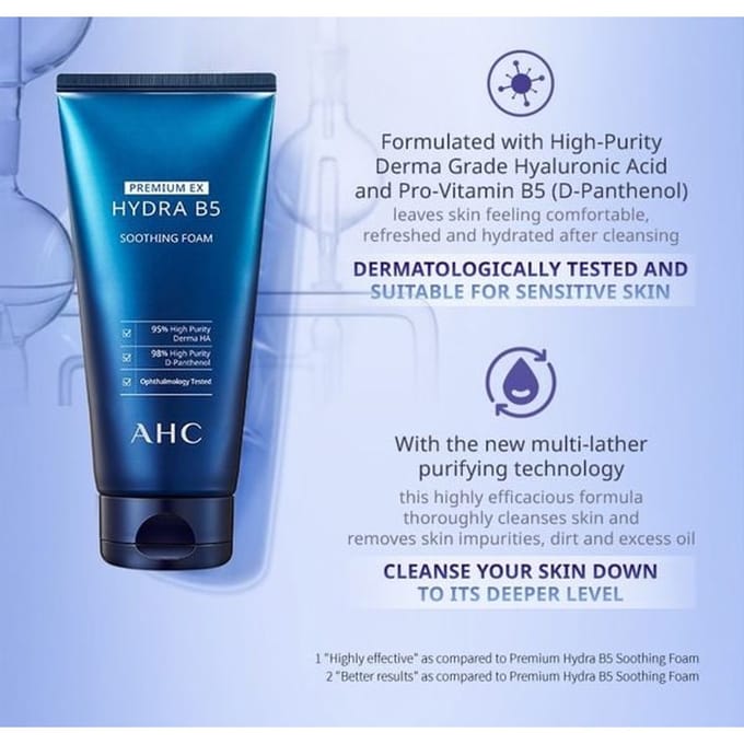 AHC Premium Hydra B5 Verzachtend Schuim 180ml blue
