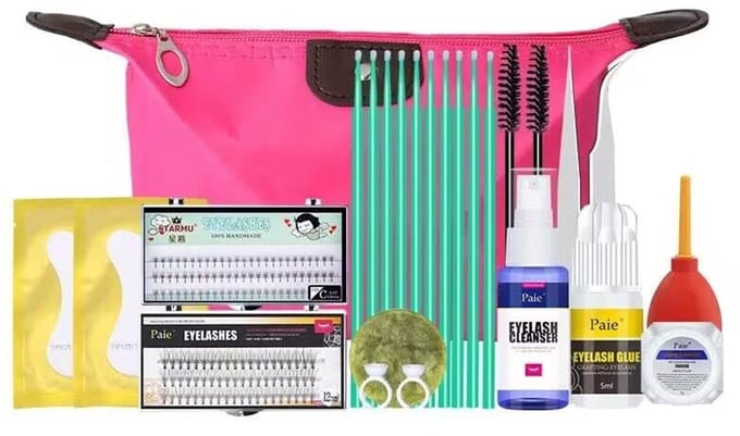 SPHProducts - Valse wimpers - Oefenset wimperverlenging - Ideaal voor beginners - Draagbare toolkit - Perfect voor make-up training - Inclusief access