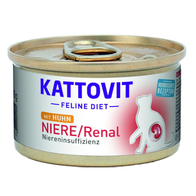 Kattovit - Feline Dieet Kan Nier/Renaal 12x85g - Kip