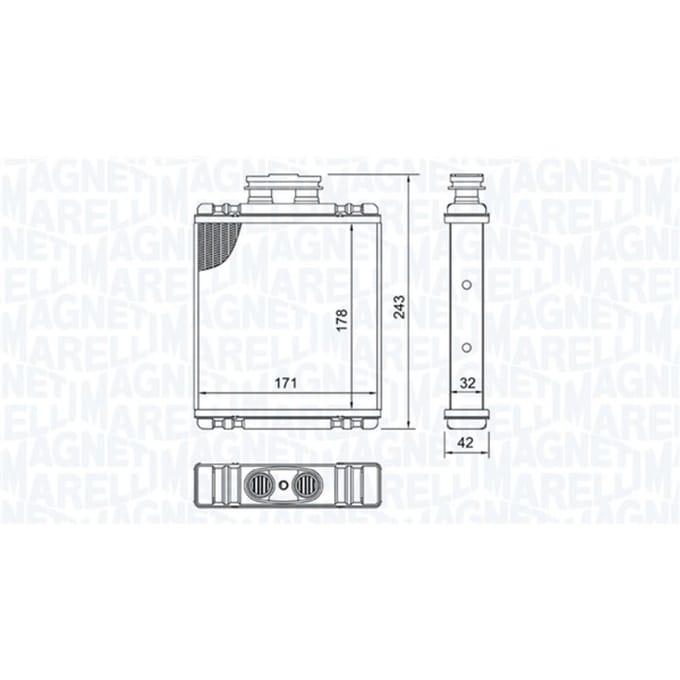 Warmtewisselaar, interieur verwarming MAGNETI MARELLI 350218517000