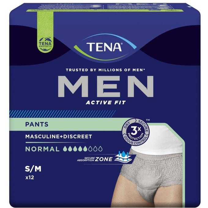 TENA Men Active Fit Pants Normal Small - Medium 772702 12 Incontinentieslip