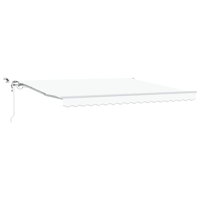 vidaXL - Uitschuifbare - luifel - Wit - 400 - × - 350 - cm - Polyester