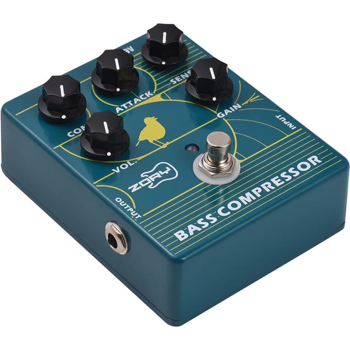 ZORY Compressor Bass Effector Pedaal voor Elektrische Basgitaar Basversterker Pedaal True Bypass DC 9V groen
