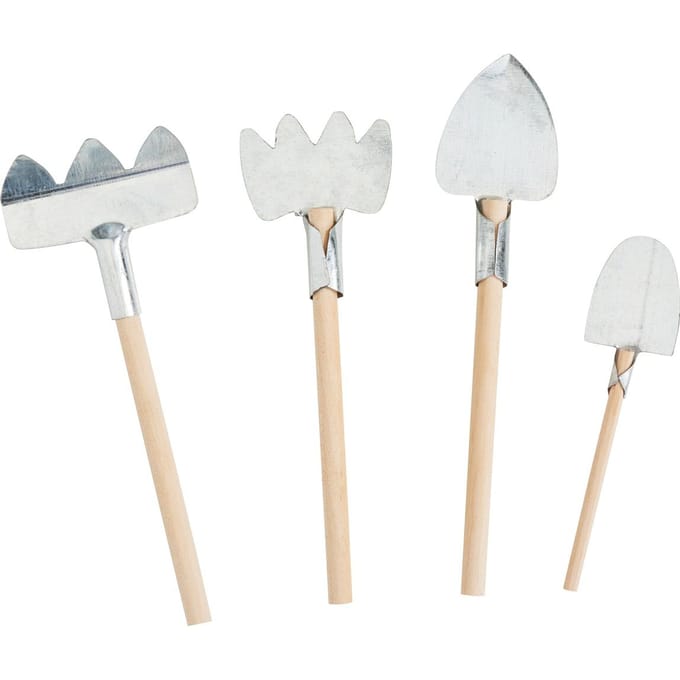 VBS Miniatuur tuingereedschap, set van 4