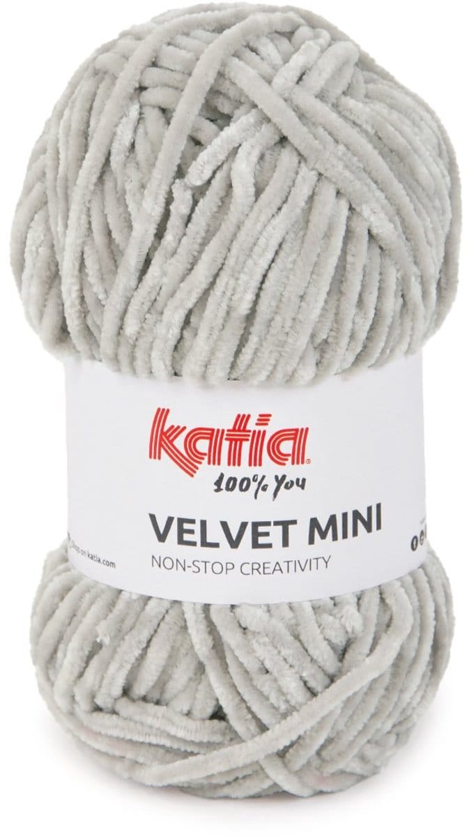 Katia Velvet Mini - 209 Grijs - Chenille Garen