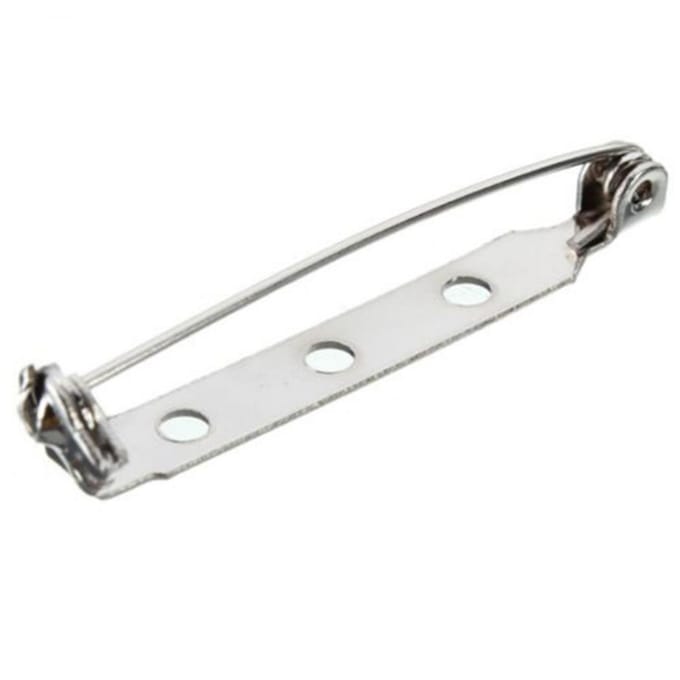 100 stuks broche-achterkanten, veiligheidsspelden, badgebevestigingen voor sieraden 25mm white
