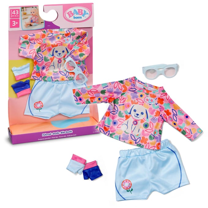 Zapf Creation BABY Born Fietsoutfit 43cm Poppen toebehoren