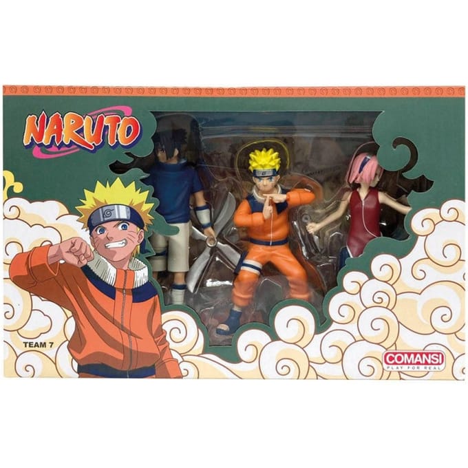 Naruto - Giftbox met 3 Speelfiguurtjes - 9 cm - kunststof - Comansi