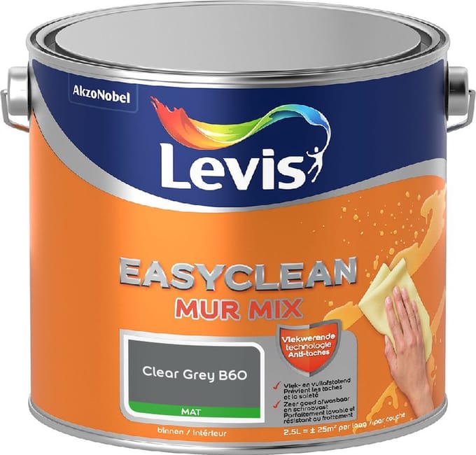 Levis - Easyclean Mur Mat Mix - Clear Grey B60 - Mengverf - 2,5 L
