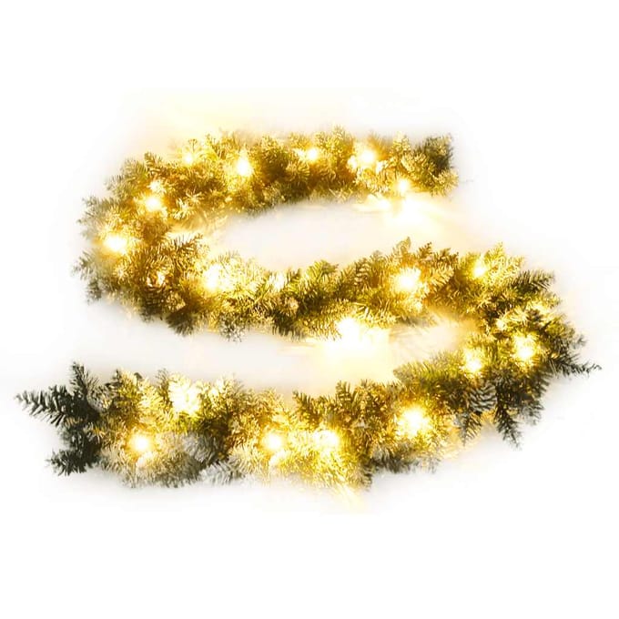 vidaXL - Kerstslinger - met - LED-lampjes - 5,2 - m - PVC - groen
