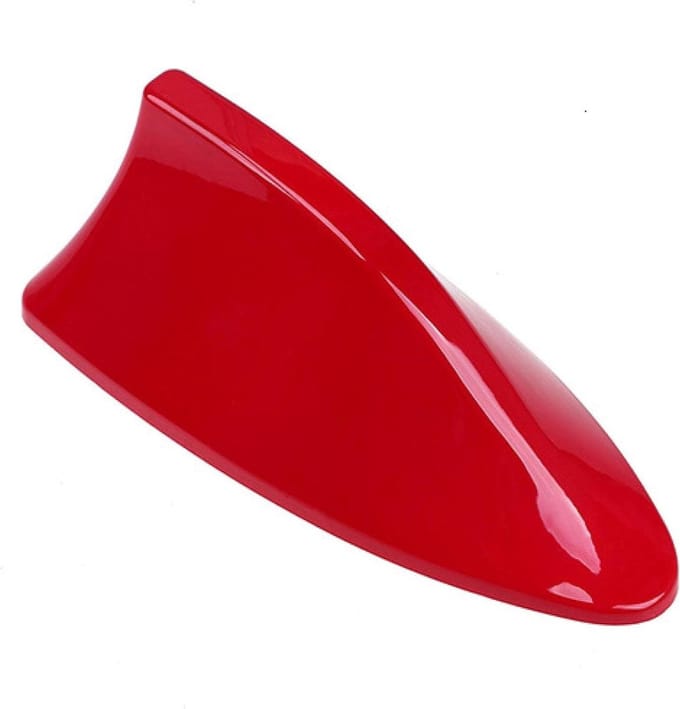 Haaienvin Antenne - Dak Antenne - Auto Signaal - Koolstofvezel - Universeel - Rood
