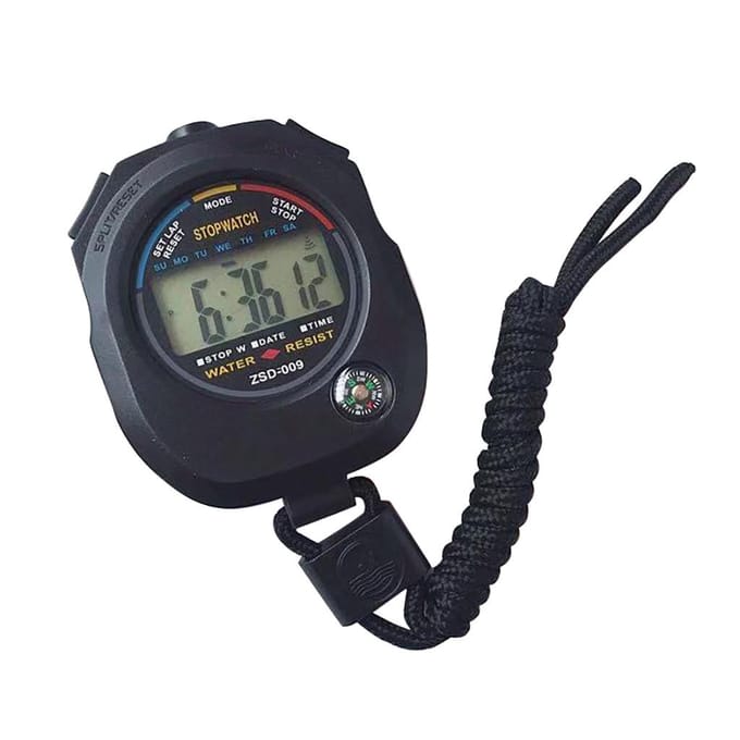 Multifunctionele elektronische stopwatch Running Stopwatch Timer Sportstopwatch zwart
