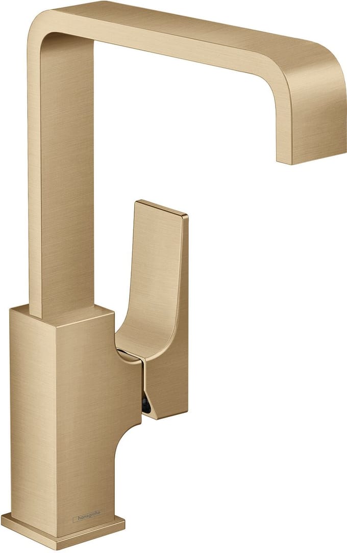 Hansgrohe Metropol Wastafelkraan - 230 met push open waste - met 120° draaibare uitloop 16.5cm - geborsteld brons