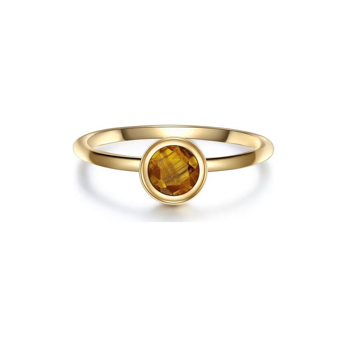 Glanzstücke München Dames-Damesring 925 Zilver Kleur steen 60 Bruin 32021178