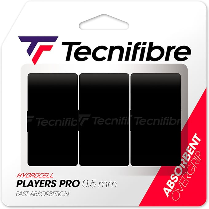 Tecnifibre Tennis / Padel overgrip Zwart - 3 pack