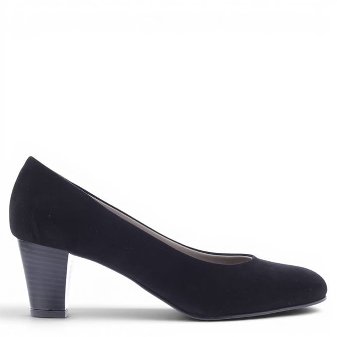 Noë Shoes Nora Pump Black Suede Black heel