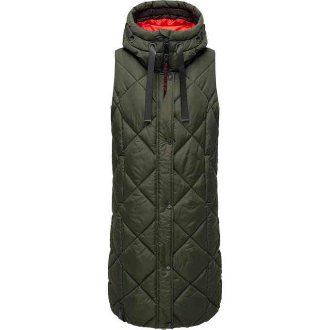 Navahoo lange dames bodywarmer Schnuckel – Modern & Met Capuchon