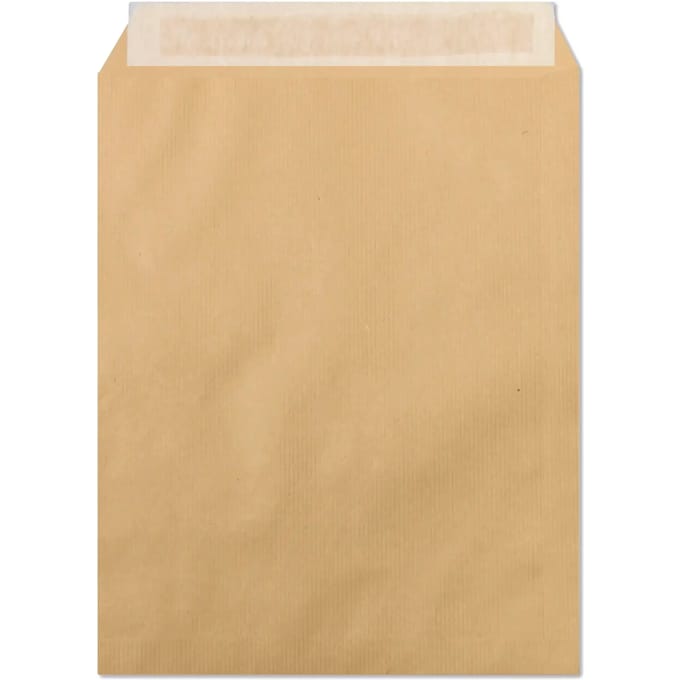 Zelfklevende envelop 260x330 Clairefontaine Kraft Mille raies (x500)