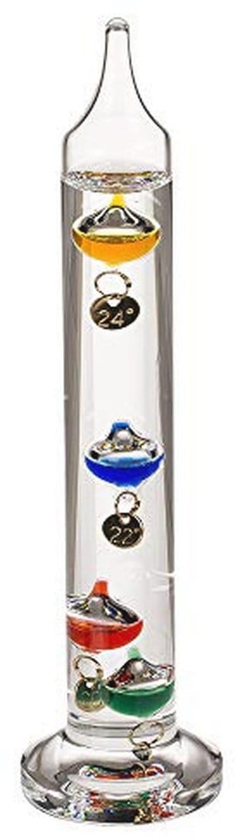 Glazen galileotthermometer 18 cm - Duurzaam en leuk