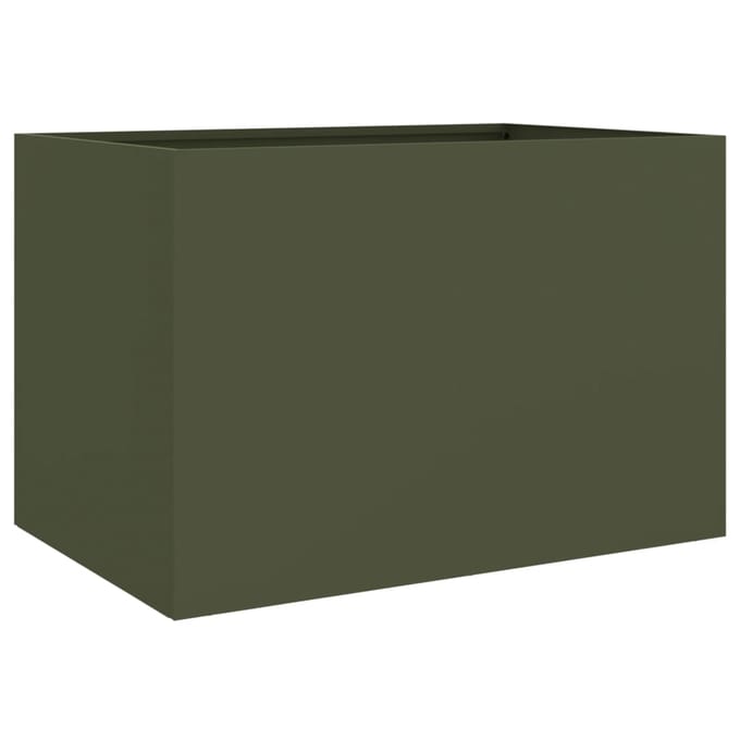 vidaXL - Plantenbak - 62x40x39 - cm - staal - olijfgroen
