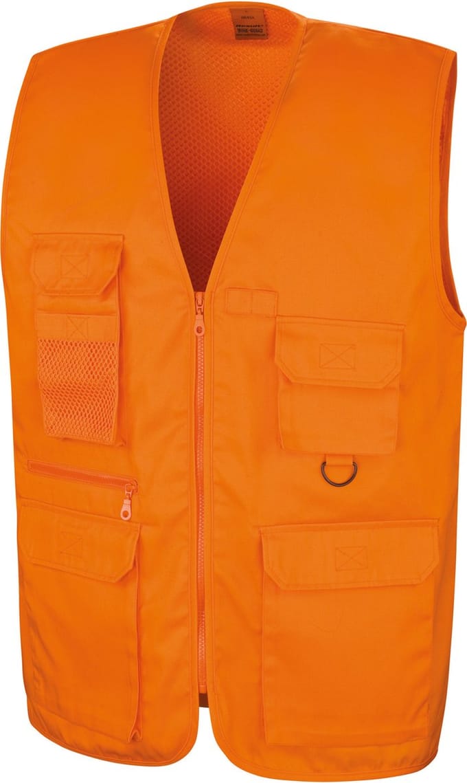 Gilet Unisex L Result Mouwloos Orange 100% Polyester