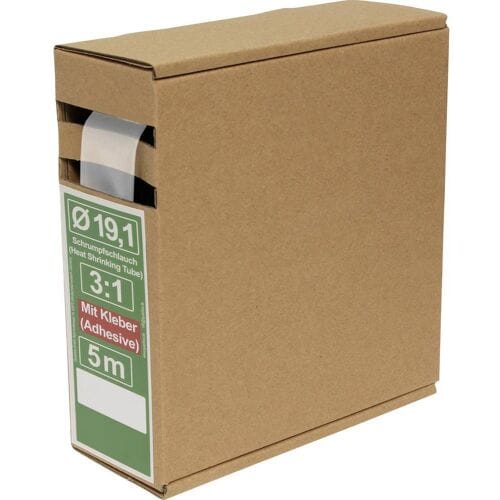 Quadrios 25CA505 Krimpkous met lijm Transparant 19.1 mm 6.4 mm Krimpverhouding:3:1 5 m