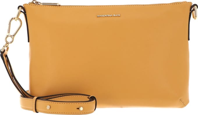 MANDARINA DUCK Leren Schoudertas Luna Pochette Maize Geel