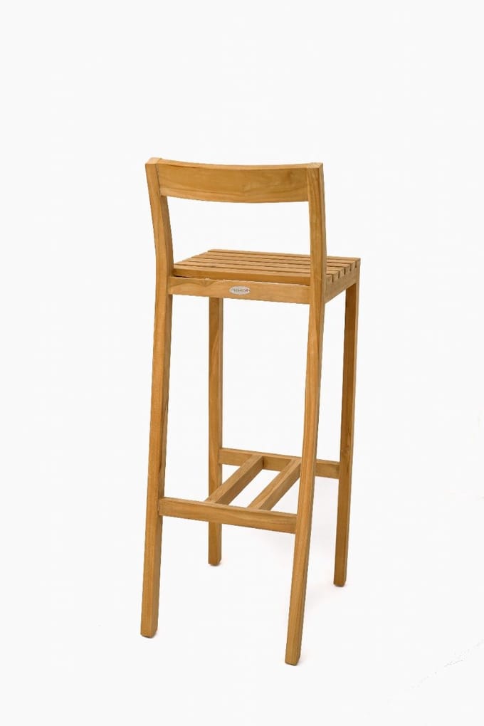 Teakea - Barista barkruk teak zithoogte 91 cm - met rugleuning