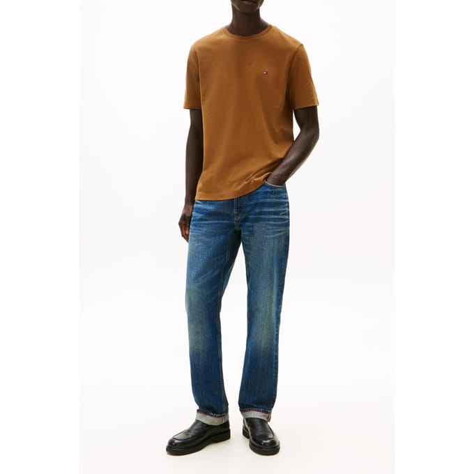 Tommy Hilfiger Light Interlock Tee Highland Khaki Taglia: M | Magliette basic Outlet | Uomo | Marrone