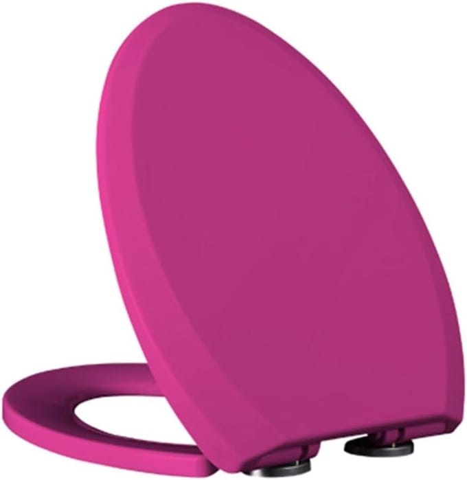 Toiletbril - Langwerpige Zitting - Badkamer Upgrade - Langzaam Sluitend - Standaard Maat - Roze