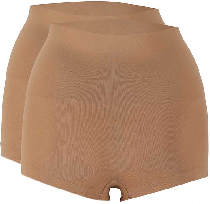Sarlini Dames Corrigerende Hipster - Naadloos 2-Pack Brown - Maat M